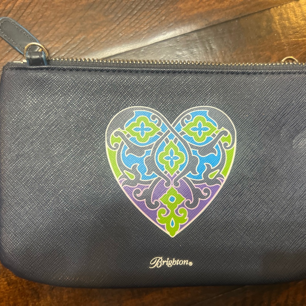 Brighton Black Wallet with Vibrant Pattern
